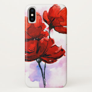 Abstract painted floral background 2 iPhone x case