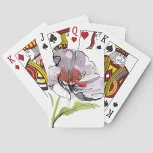 Abstract painted floral background 3 playing cards