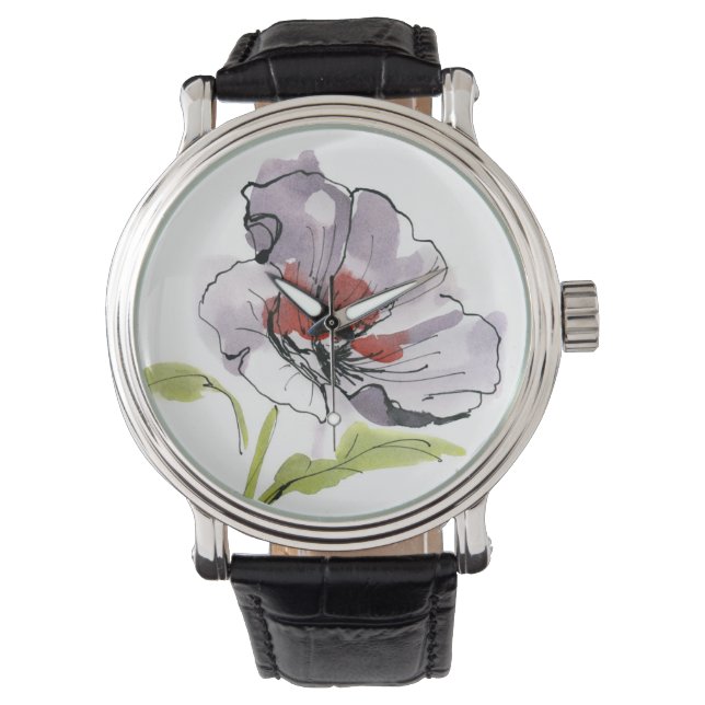 Abstract painted floral background 3 watch (Front)