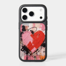 Abstract Painted Heart iPhone 17 Pro Case