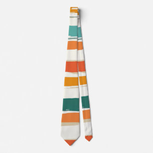 Abstract Painted Horizontal Brush Stripes Boho Tie