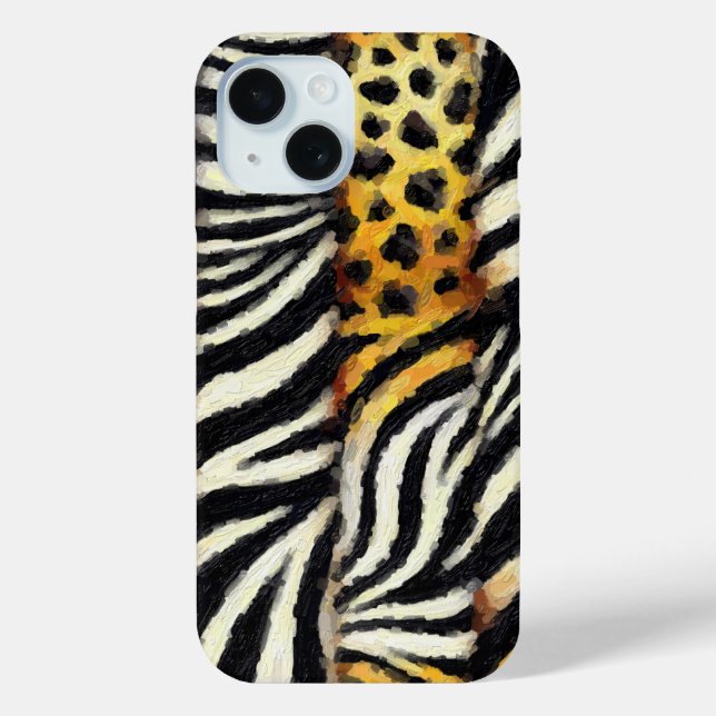 Abstract Painted Mixed Wild Animal Print Case-Mate iPhone Case (Back)