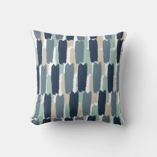 Abstract Painted Stripe Modern Coastal Spa Cushion