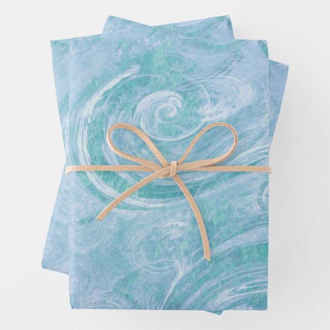 Abstract Painted Swirls Wrapping Paper Sheet (In situ)