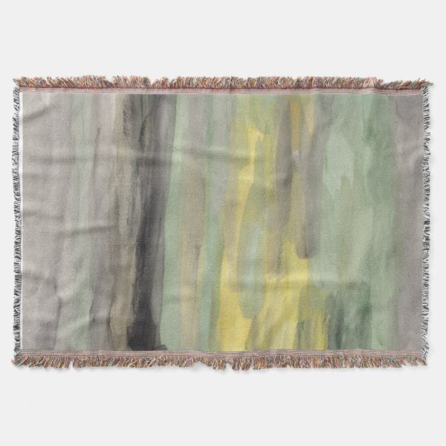 abstract painted throw blanket (Front)