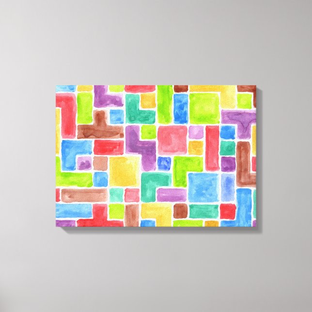 Abstract painted watercolor background. 2 canvas print (Front)