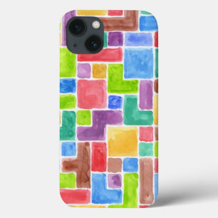 Abstract painted watercolor background. 2 iPhone 13 case