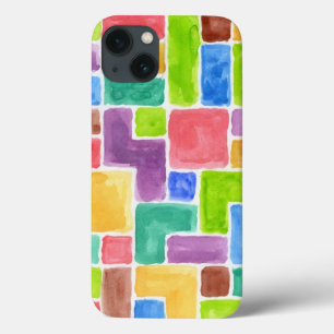 Abstract painted watercolor background. 2 iPhone 13 case