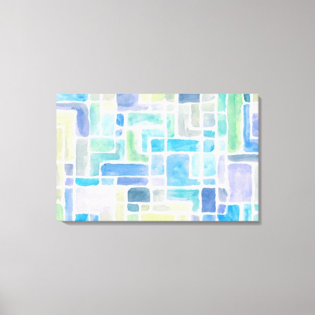 Abstract painted watercolor background. canvas print (Front)