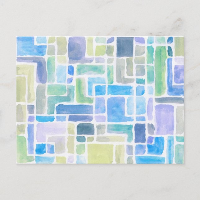 Abstract painted watercolor background. postcard (Front)