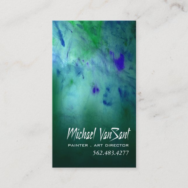 "Abstract" Painter, Graphic Artist, Art Director Business Card (Front)