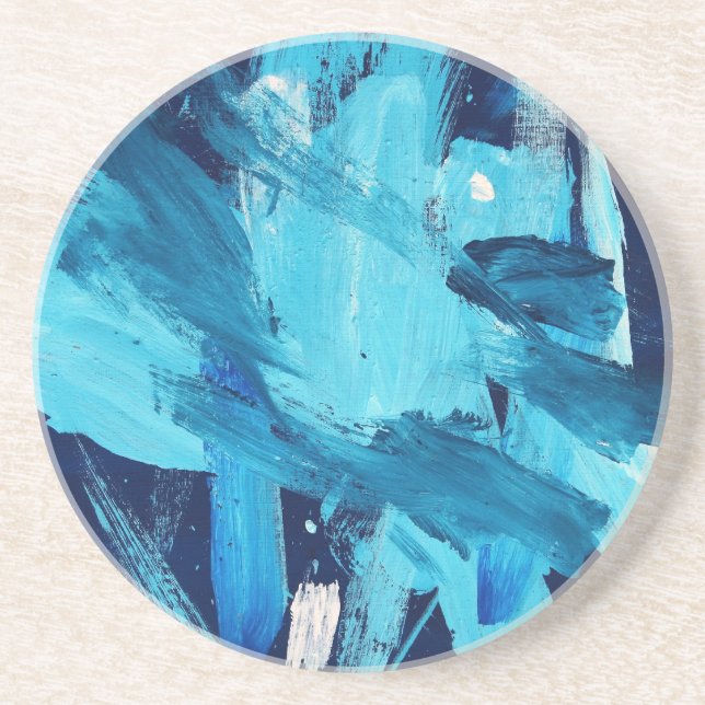 Abstract Painting 68 Ocean Tide Coaster (Front)
