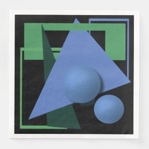 abstract painting, abstraction, green and black napkin