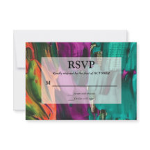 Abstract Painting Acrylic RSVP Card