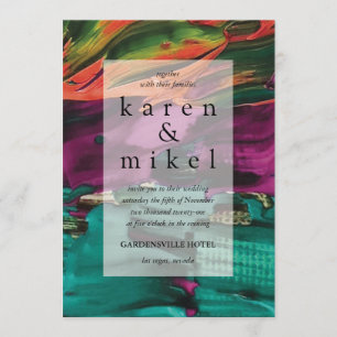 Abstract Painting Acrylic Wedding Invitation