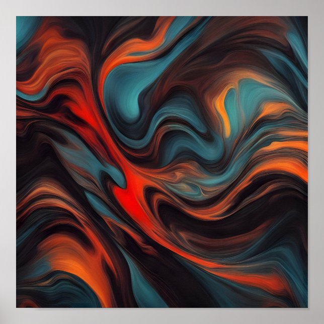 Abstract painting art poster (Front)