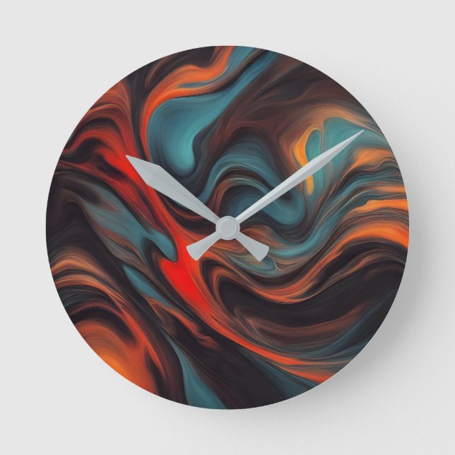 Abstract painting art round clock (Front)