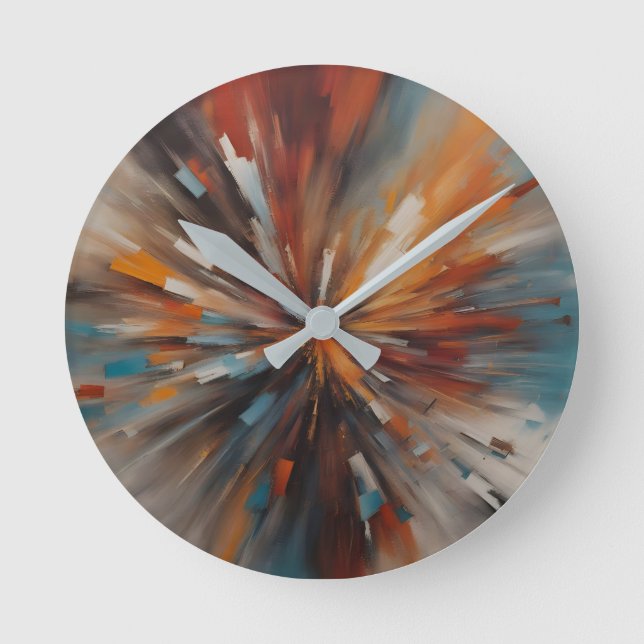 Abstract painting art round clock (Front)