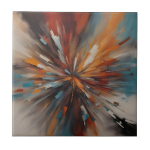 Abstract painting art tile