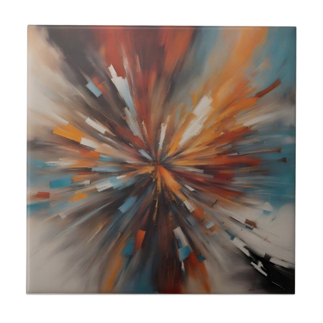 Abstract painting art tile (Front)