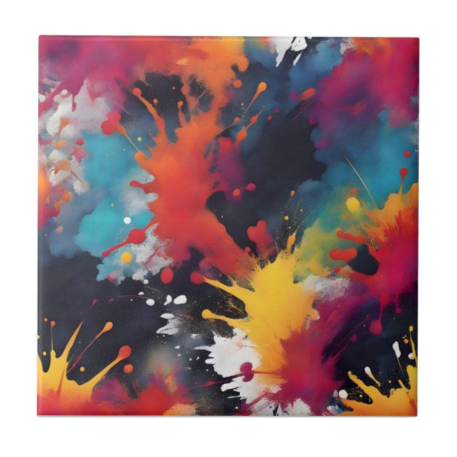 Abstract painting art tile (Front)