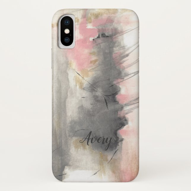 Abstract Painting Art With Monogram Case-Mate iPhone Case (Back)