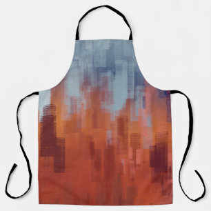 Abstract painting backdrop on concrete wall. Colou Apron