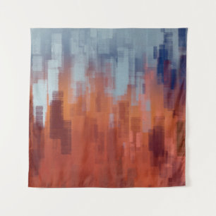 Abstract painting backdrop on concrete wall. Colou Tapestry