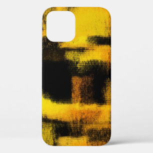 Abstract Painting Black and Yellow iPhone 12 Pro Case