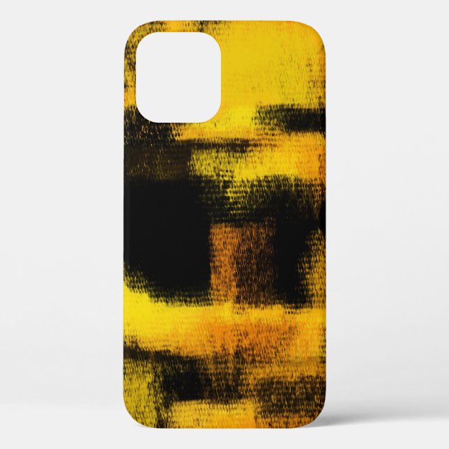 Abstract Painting | Black and Yellow Case-Mate iPhone Case (Back)