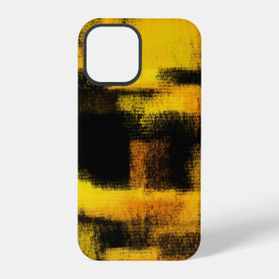Abstract Painting Black and Yellow iPhone 12 Pro Case