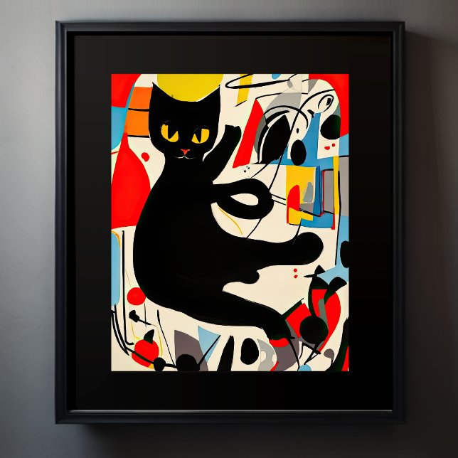 Abstract Painting Black Cat Poster (Creator Uploaded)