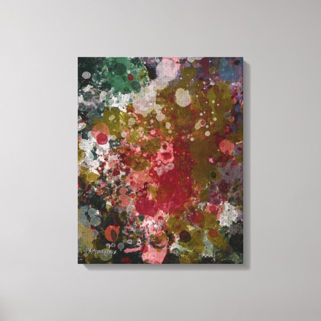 Abstract Painting "Blàths Cherry" #2 Canvas Print (Front)