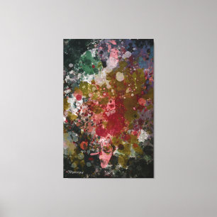 Abstract Painting "Blàths Cherry" #2 Canvas Print