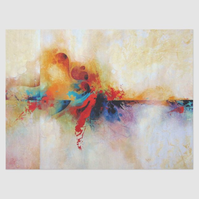 Abstract Painting Bright & Colourful Tissue Paper (Front)