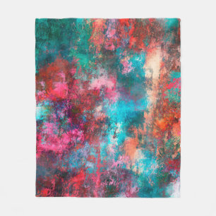 Abstract painting. Brushstrokes, spots of paint. M Fleece Blanket