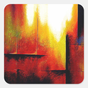 Abstract Painting by Hizli Square Sticker