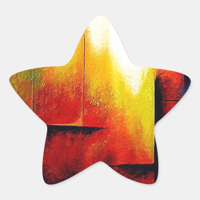 Abstract Painting by Hizli Star Sticker (Front)