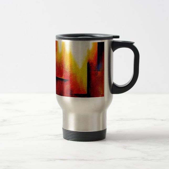 Abstract Painting by Hizli Travel Mug (Right)
