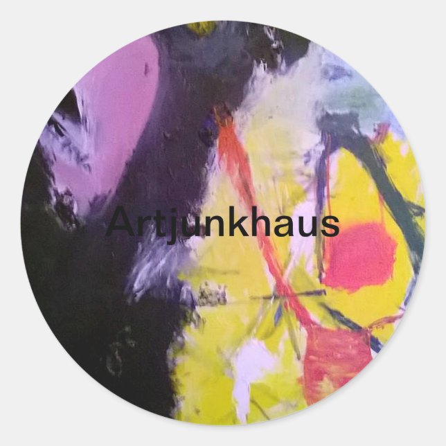 Abstract Painting by Jeff Hankamer Artjunkhaus Art Classic Round Sticker (Front)