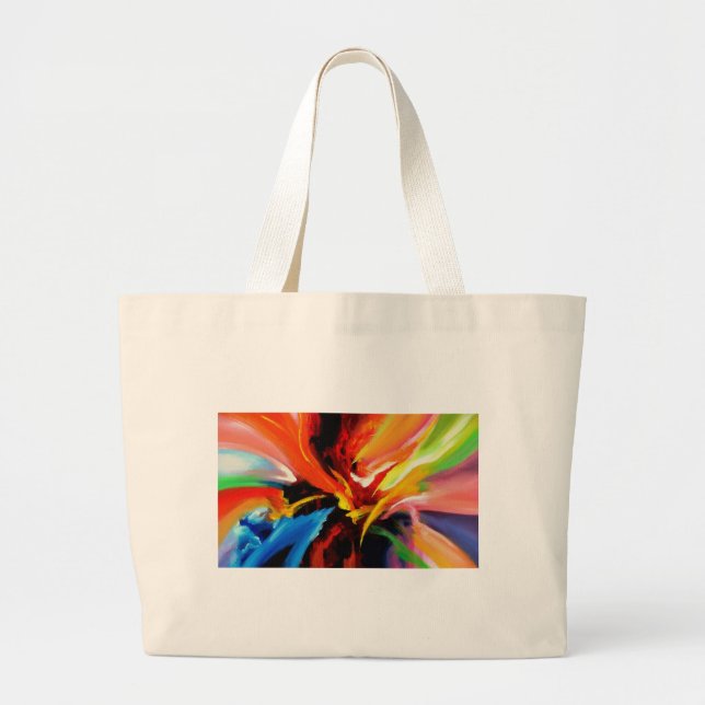 Abstract Painting by Serdar Hizli Large Tote Bag (Front)