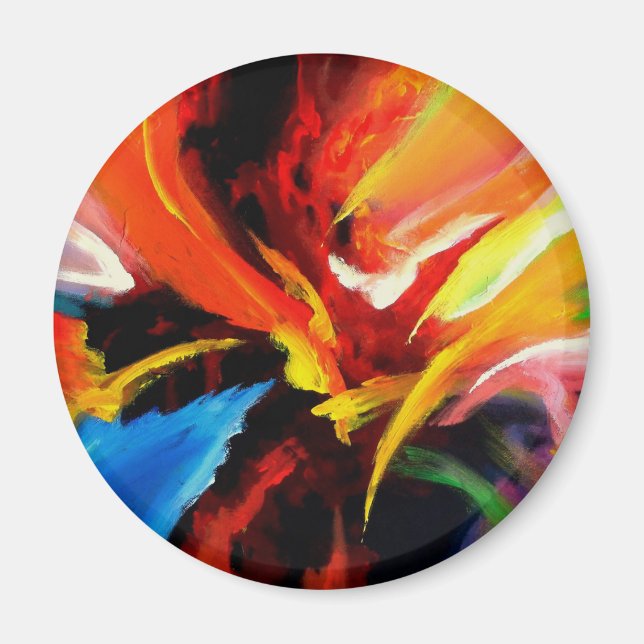 Abstract Painting by Serdar Hizli Magnet (Front)