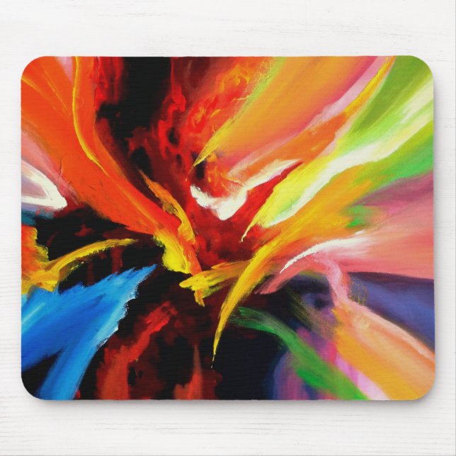 Abstract Painting by Serdar Hizli Mouse Mat (Front)