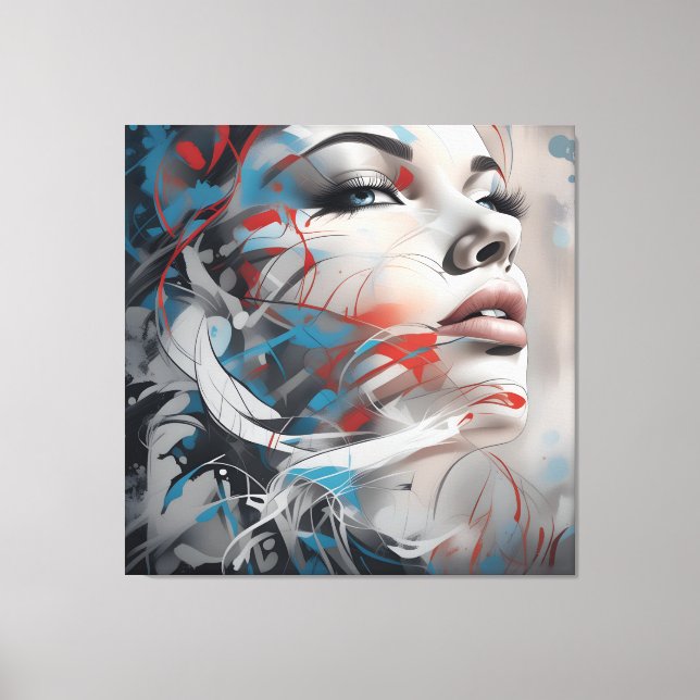 Abstract painting canvas print (Front)