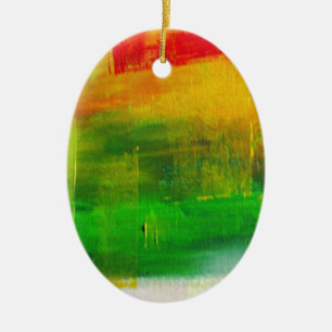 Abstract Painting Ceramic Tree Decoration
