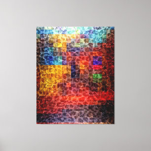Abstract painting City Lights Canvas Print