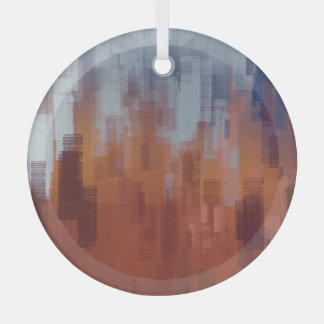 Abstract painting, colourful concrete wall. glass tree decoration