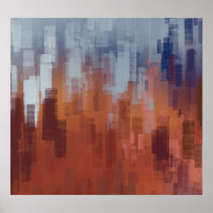 Abstract painting, colourful concrete wall. poster