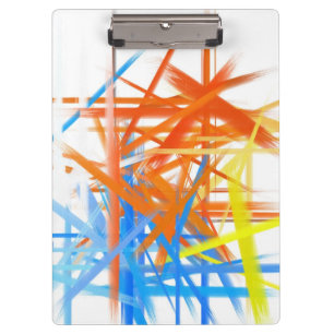 Abstract Painting Colourful Paint Brush #3 Clipboard