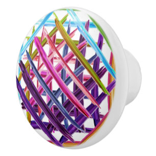 Abstract Painting Colourful Paint Brush Strokes #2 Ceramic Knob